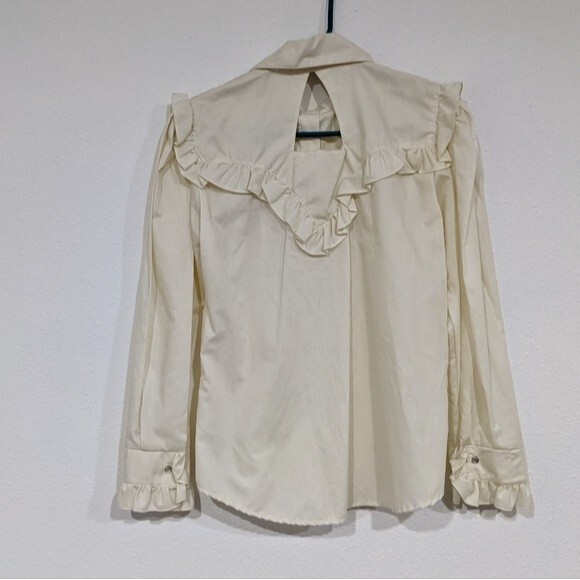 Vtg Western Style Pearl Button Blouse, Cream, Carol's Country Corner, Women's 6 - Picture 9 of 12